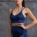 Sporty Camo Sports Bra Dark Blue - L Sports-BH