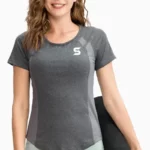 Sporty Stretchy Workout T-shirt Grey - S T-skjorter