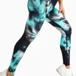 Sporty Tie-Dye Peach Leggings L Tights / Leggings