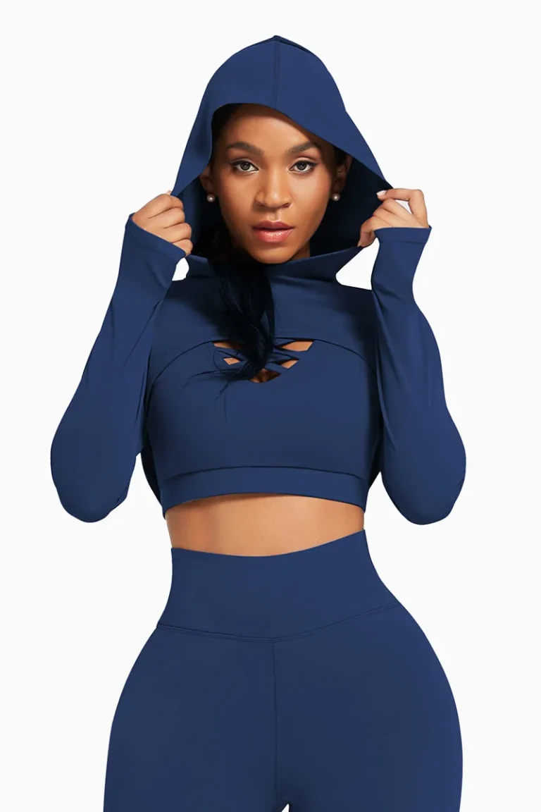 Sporty Rush Seamless Long Sleeve Cropped Blue - S Topper