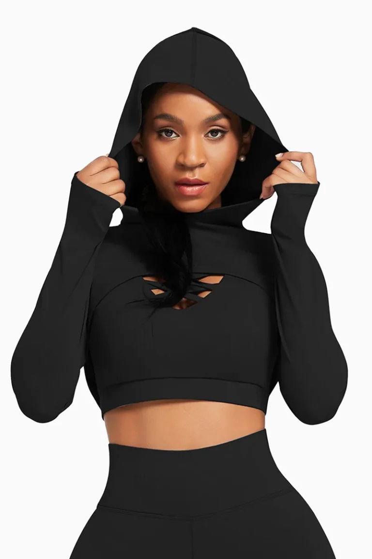 Sporty Rush Seamless Long Sleeve Cropped Black - L Topper