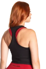 Better Bodies Crop T-Back - Black/Red S Topper