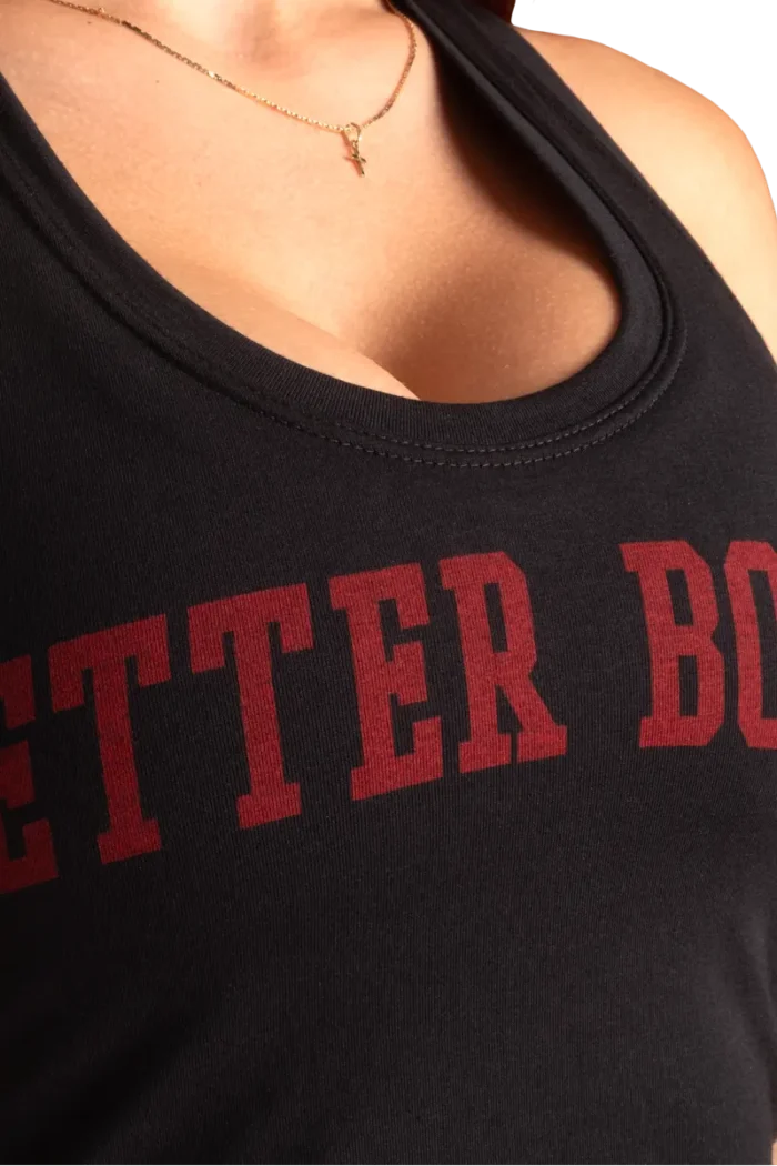 Better Bodies Crop T-Back - Black/Red S Topper