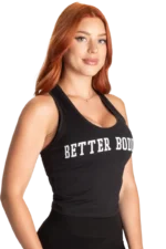 Better Bodies Crop T-Back - Black/White L Topper