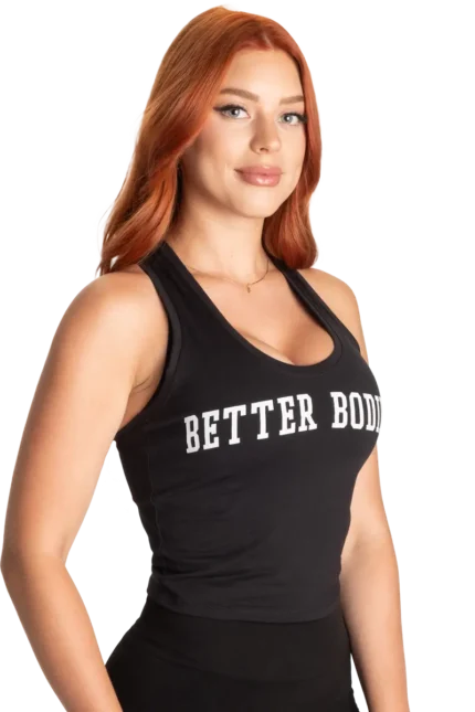Better Bodies Crop T-Back - Black/White L Topper
