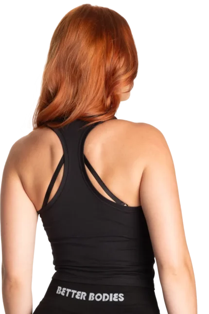 Better Bodies Crop T-Back - Black/White S Topper