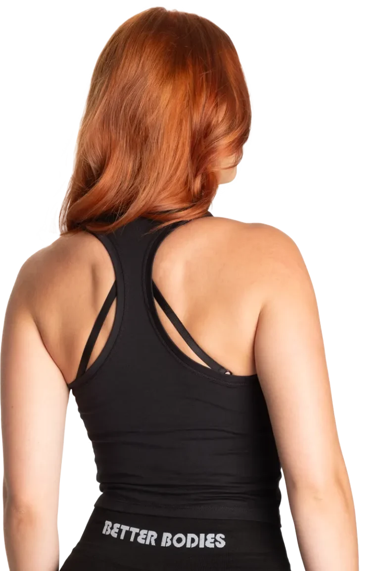 Better Bodies Crop T-Back - Black/White S Topper