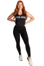 Better Bodies Crop T-Back - Black/White S Topper