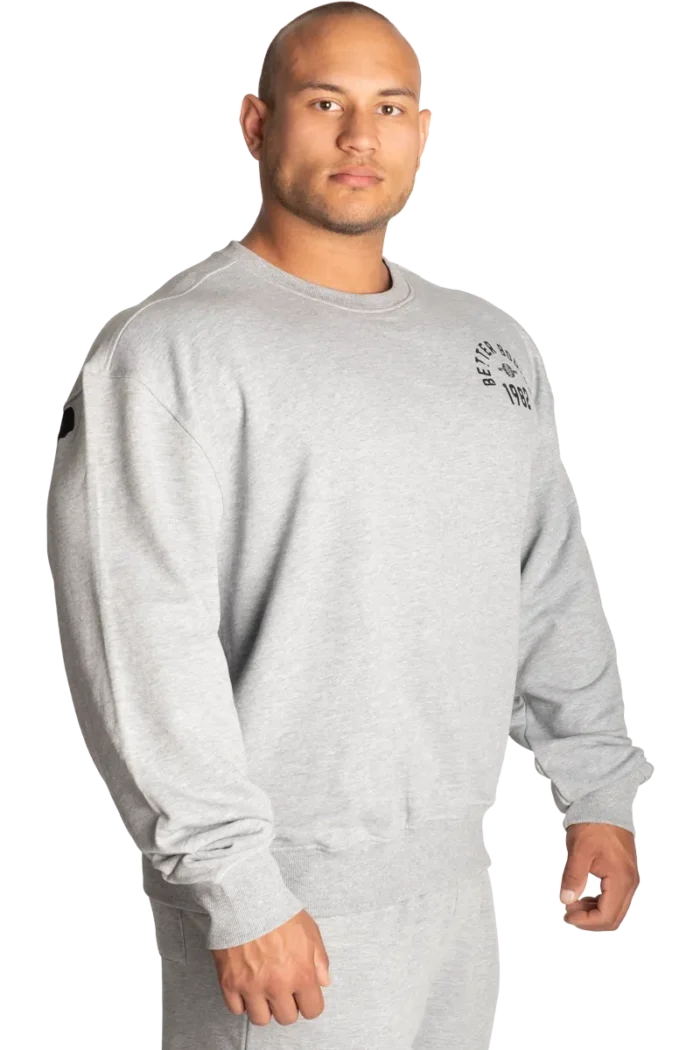 Better Bodies Legacy Sweater - Light Grey Melange S Overdeler