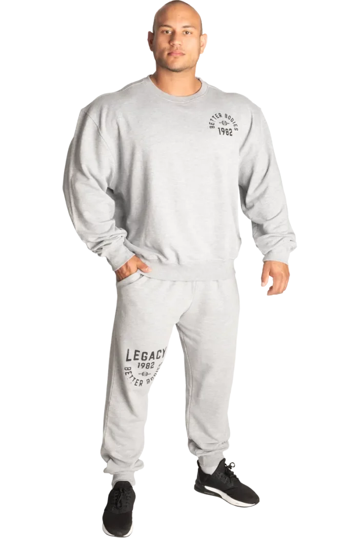 Better Bodies Legacy Sweater - Light Grey Melange S Overdeler