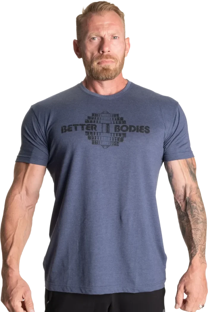 Better Bodies Recruit Tee - Sky Blue Melange S T-skjorter