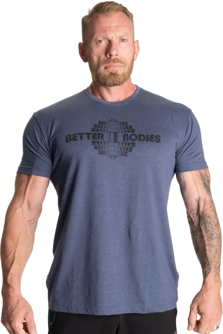 Better Bodies Recruit Tee - Sky Blue Melange S T-skjorter