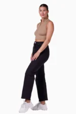 Everyday Rib Crop Zip Latte - Bilde 3
