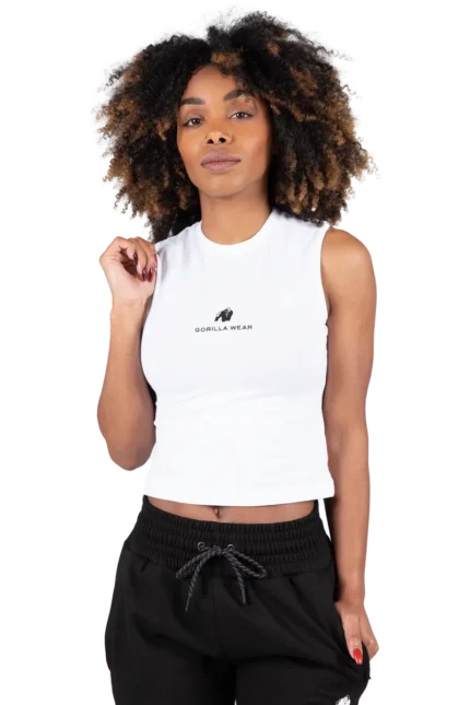 GW Livonia Crop Top - White  Singlet