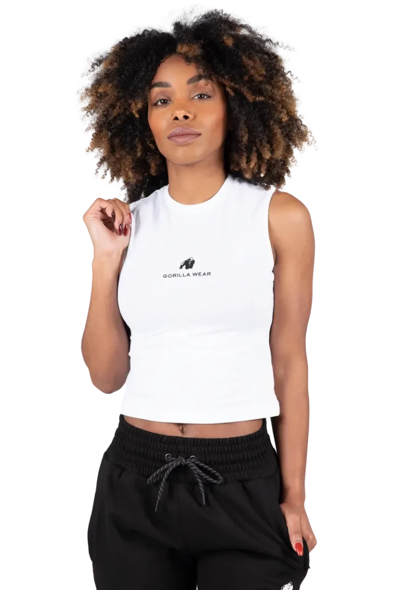 GW Livonia Crop Top - White  Singlet