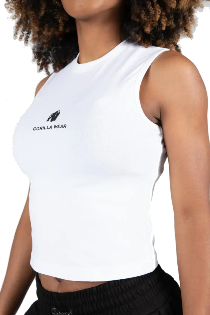 GW Livonia Crop Top - White  Singlet