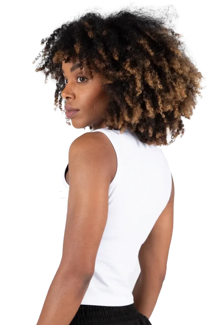 GW Livonia Crop Top - White  Singlet