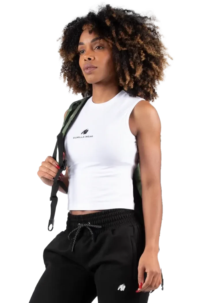 GW Livonia Crop Top - White  Singlet