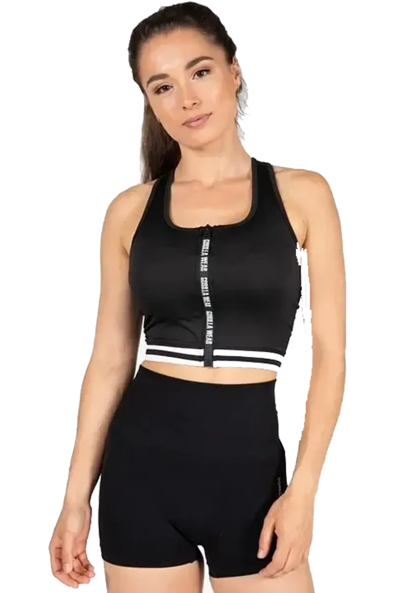 GW Mesa Zip Front Crop Top – Black GW Mesa Zip Front Crop Top - Black Sports-BH