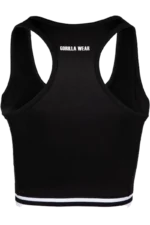GW Mesa Zip Front Crop Top - Black Sports-BH