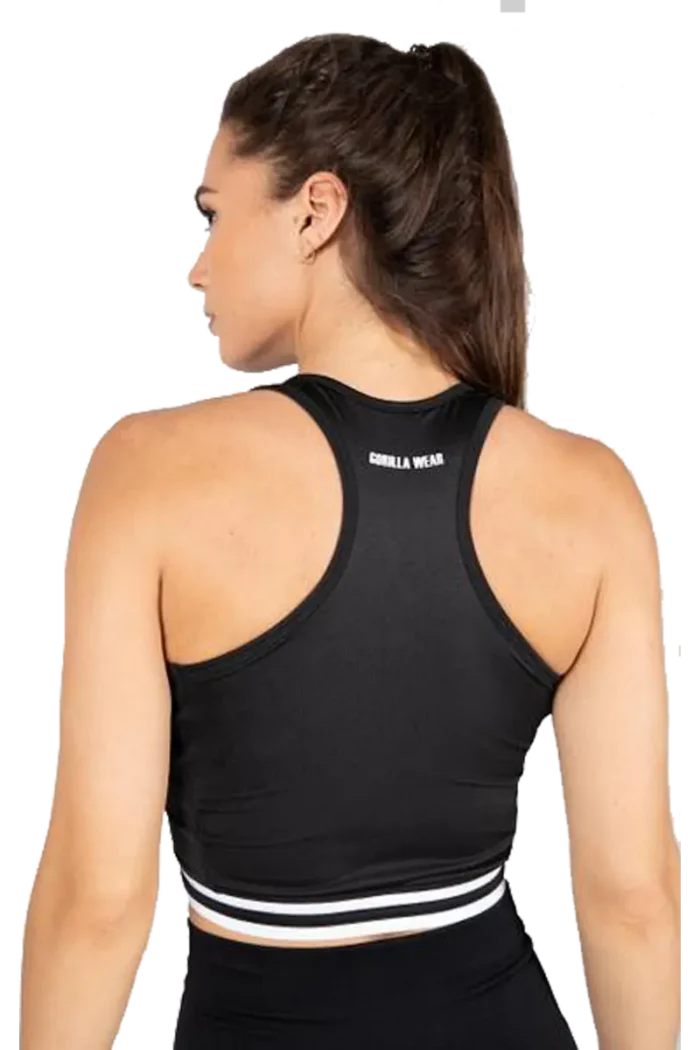GW Mesa Zip Front Crop Top - Black  Sports-BH