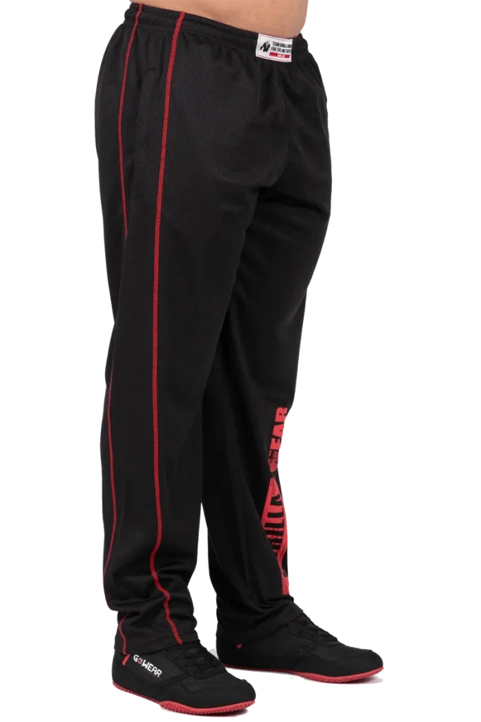 Wallace Mesh Pants - Black/Red  Treningsbukser