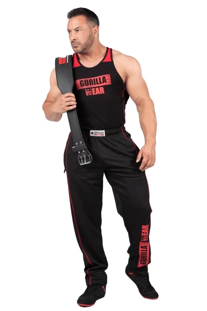 Wallace Mesh Pants - Black/Red  Treningsbukser