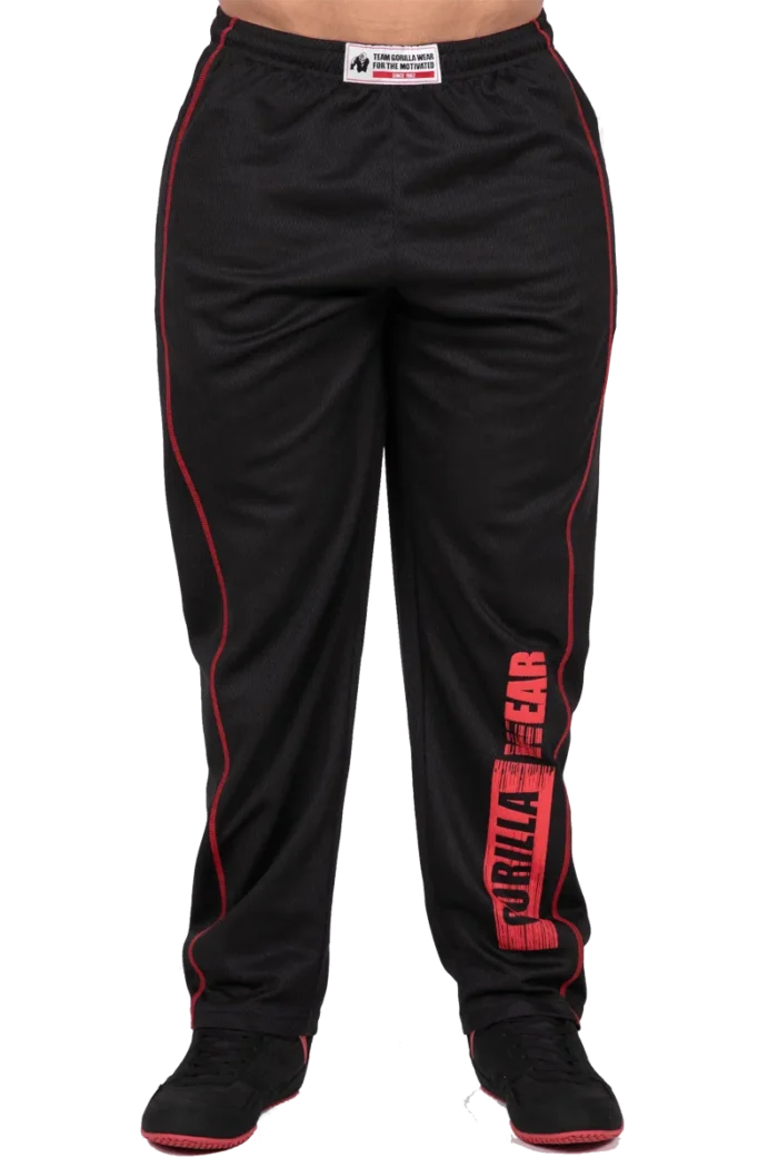 Wallace Mesh Pants - Black/Red  Treningsbukser