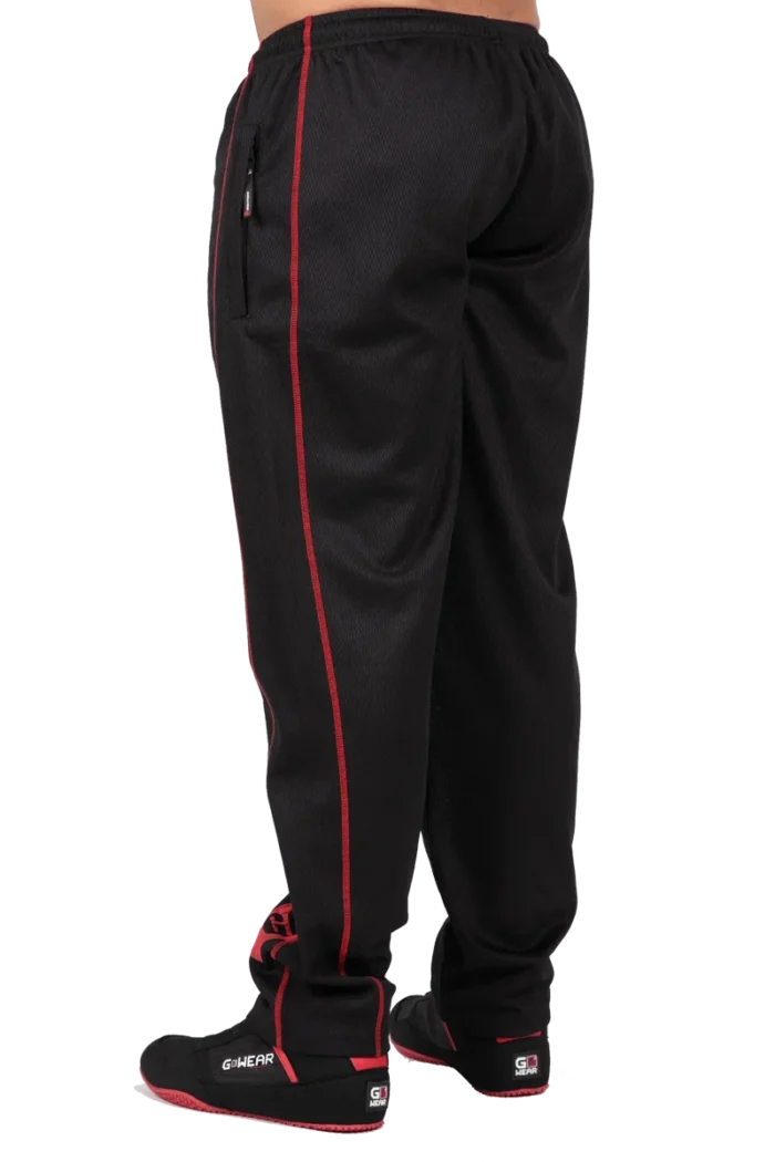Wallace Mesh Pants - Black/Red  Treningsbukser