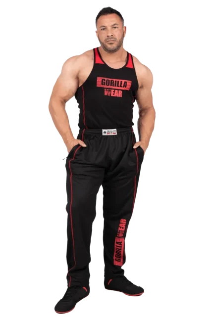 Wallace Mesh Pants - Black/Red  Treningsbukser