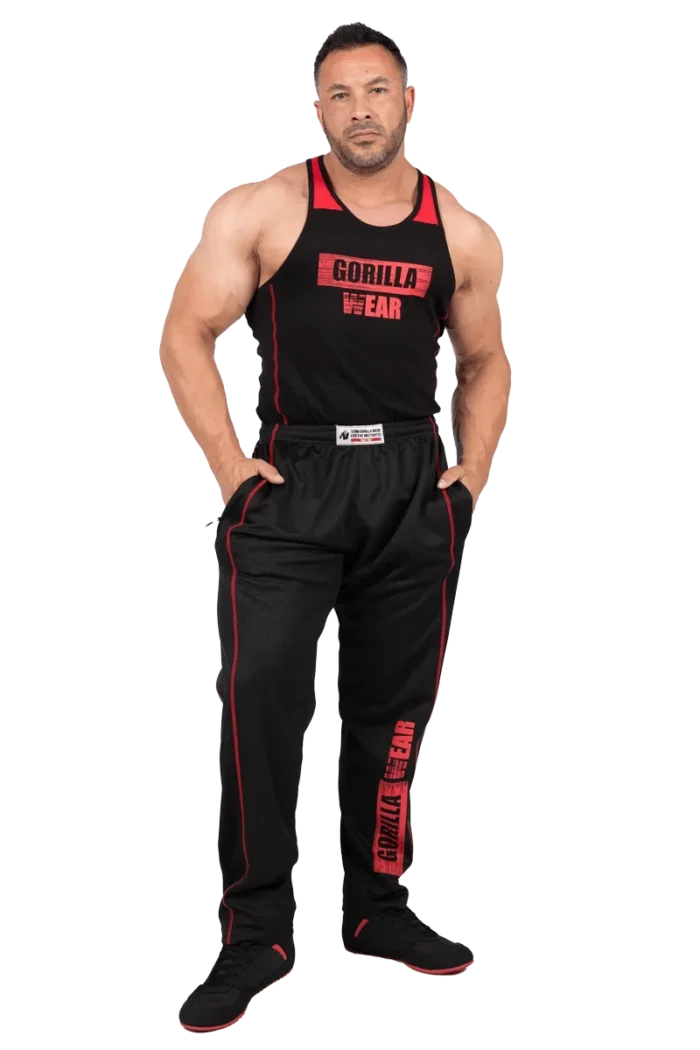 Wallace Mesh Pants - Black/Red  Treningsbukser