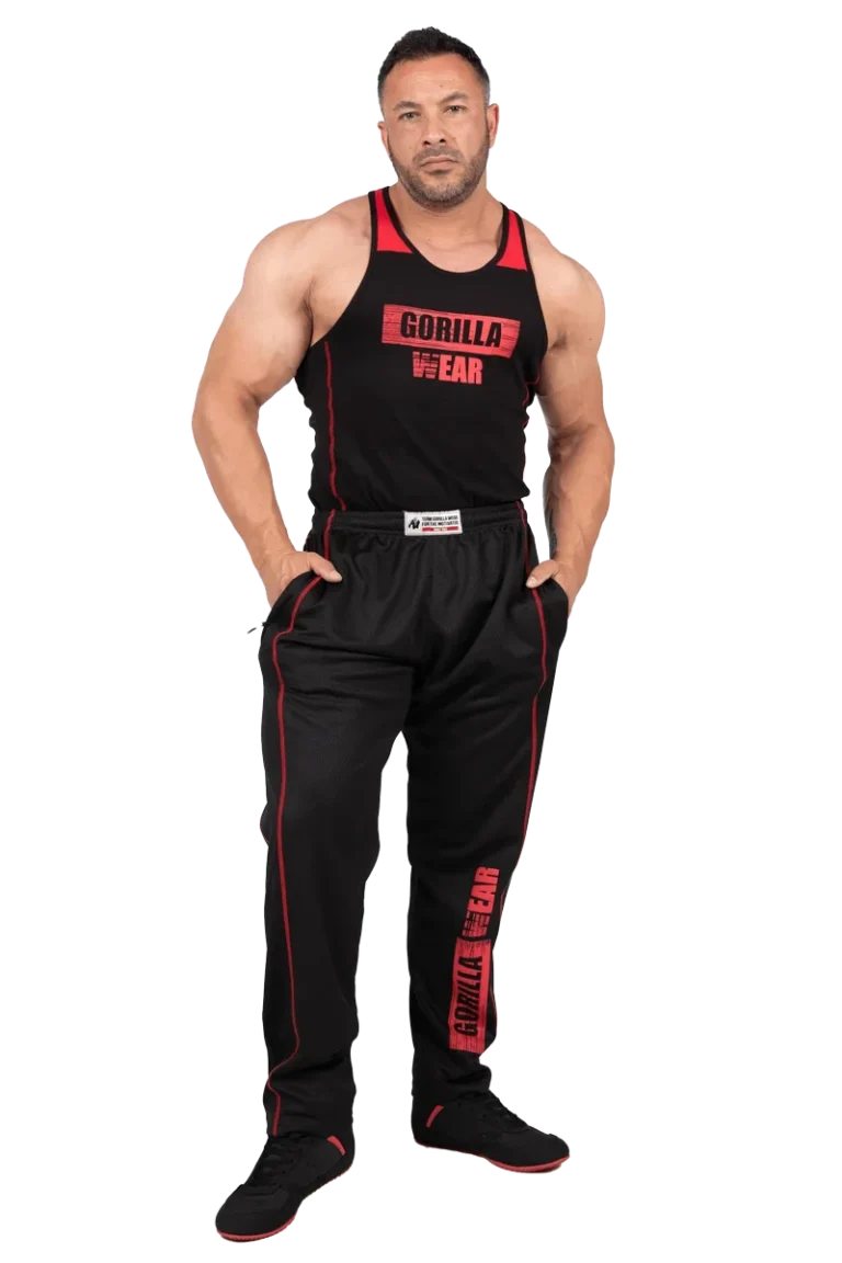 Wallace Mesh Pants - Black/Red Treningsbukser
