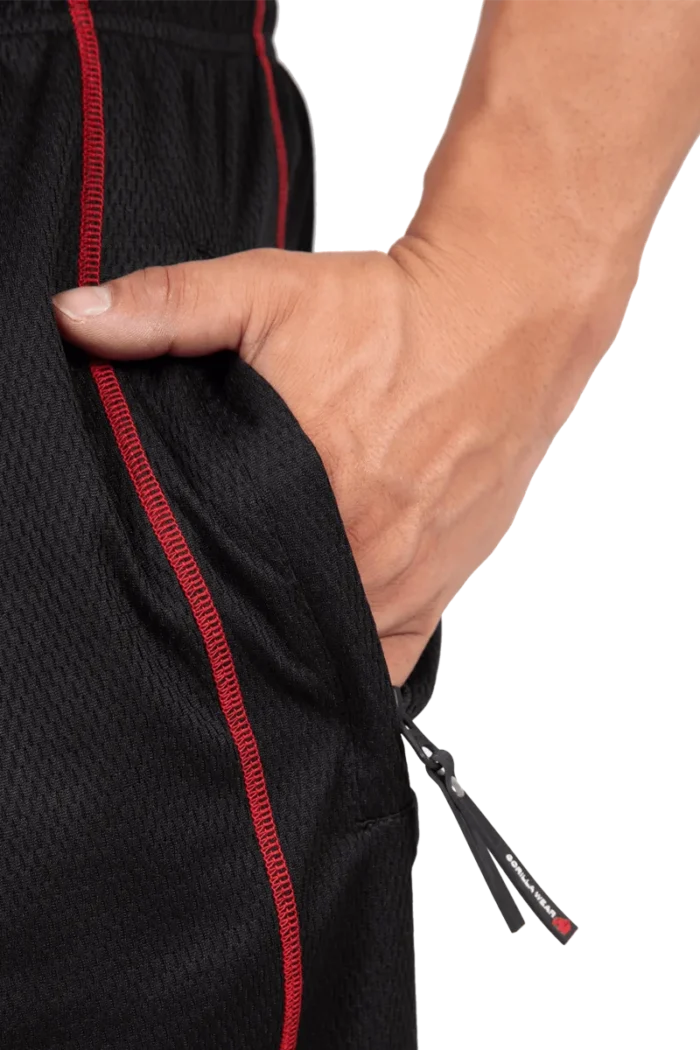 Wallace Mesh Pants - Black/Red  Treningsbukser