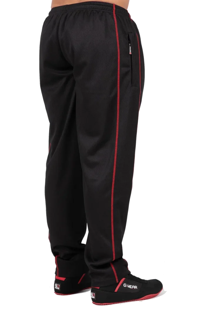Wallace Mesh Pants - Black/Red  Treningsbukser
