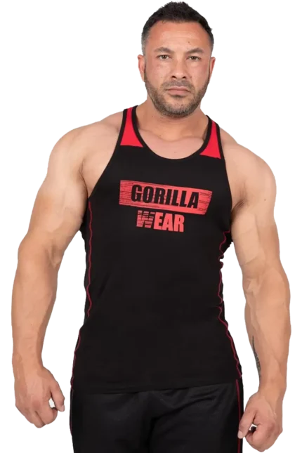 Wallace Tank Top - Black/Red  Singlet