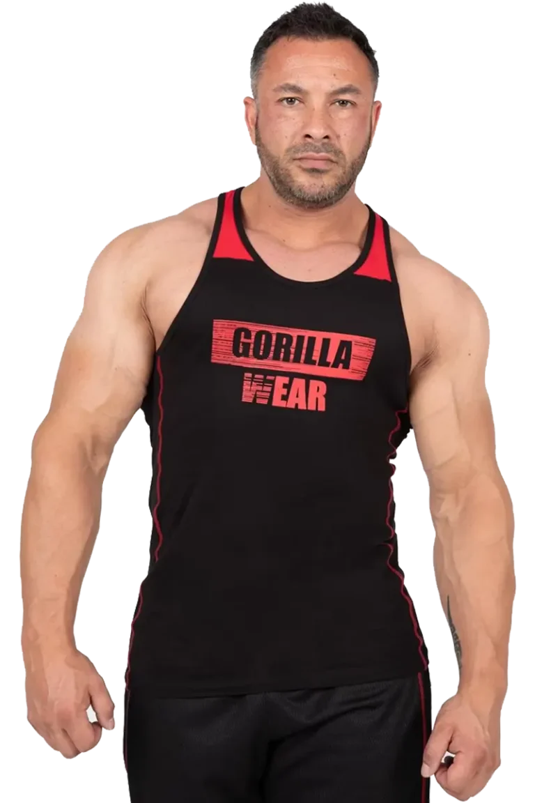 Wallace Tank Top - Black/Red  Singlet