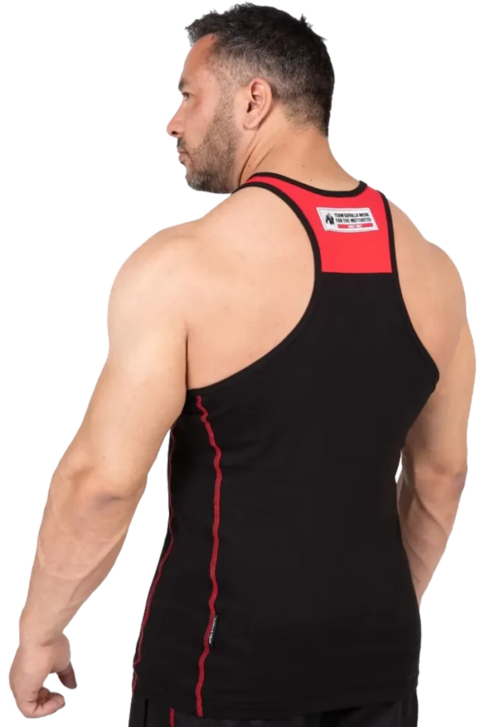 Wallace Tank Top - Black/Red  Singlet