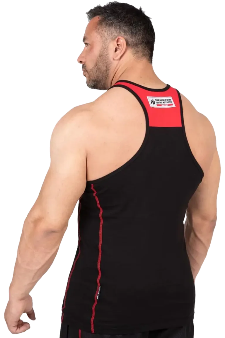 Wallace Tank Top - Black/Red Singlet