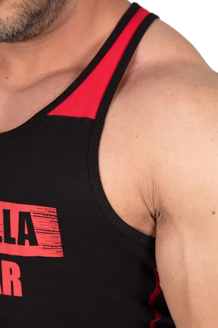 Wallace Tank Top - Black/Red  Singlet