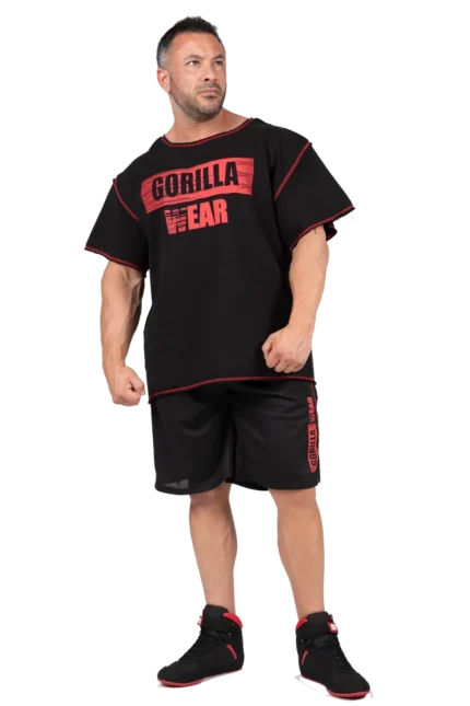 Wallace Workout Top - Black/Red  T-skjorter