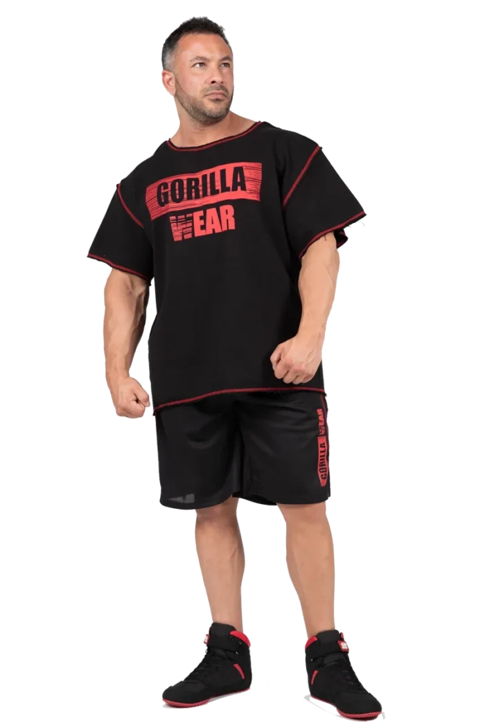 Wallace Workout Top - Black/Red  T-skjorter
