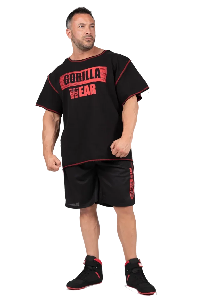 Wallace Workout Top - Black/Red T-skjorter