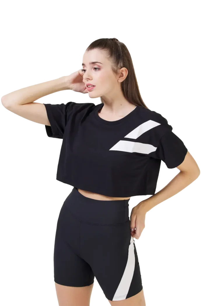 Levity Harper Cropped Tee - Sort - Bilde 4