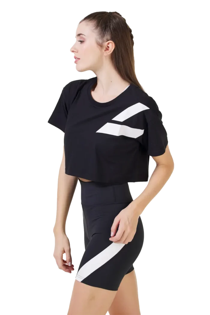 Levity Harper Cropped Tee - Sort - Bilde 2