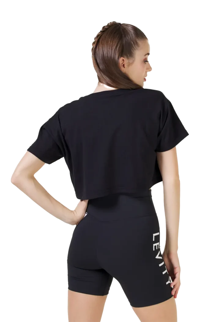 Levity Harper Cropped Tee - Sort - Bilde 3