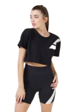 Levity Harper Cropped Tee - Sort - Bilde 5