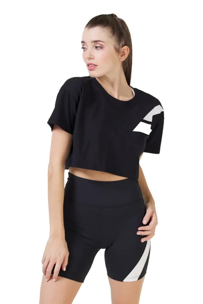 Levity Harper Cropped Tee - Sort - Bilde 5