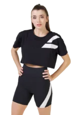 Levity Harper Cropped Tee - Sort