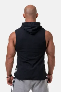 Nebbia Tank-Top With Hoodie - Black M Singlet