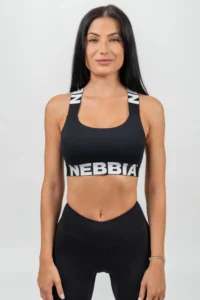Medium-Support Criss Cross Sports Bra ICONIC - Black  Sports-BH